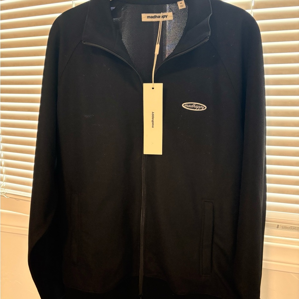 Madhappy Black Full-Zip Knit Logo Sweater